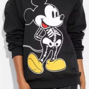 2X Mickey Mouse Disney skeleton sweatshirt Halloween